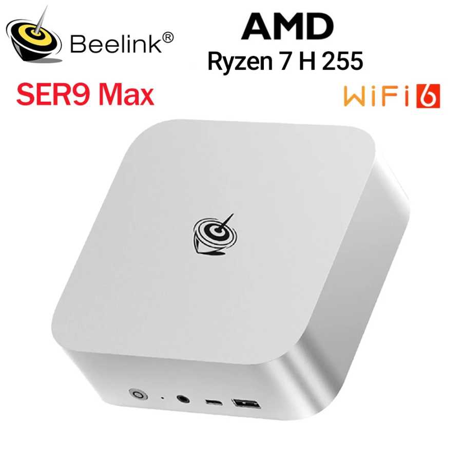 Beelink SER9/SER9 Pro/Max AMD Ryzen 7 H255 32 ГБ LPDDR5X RAM 1 ТБ NVMe SSD Type C Wifi6 BT5.2 Игровой ПК SER9 HX370 SER8 8745HS Мини-ПК