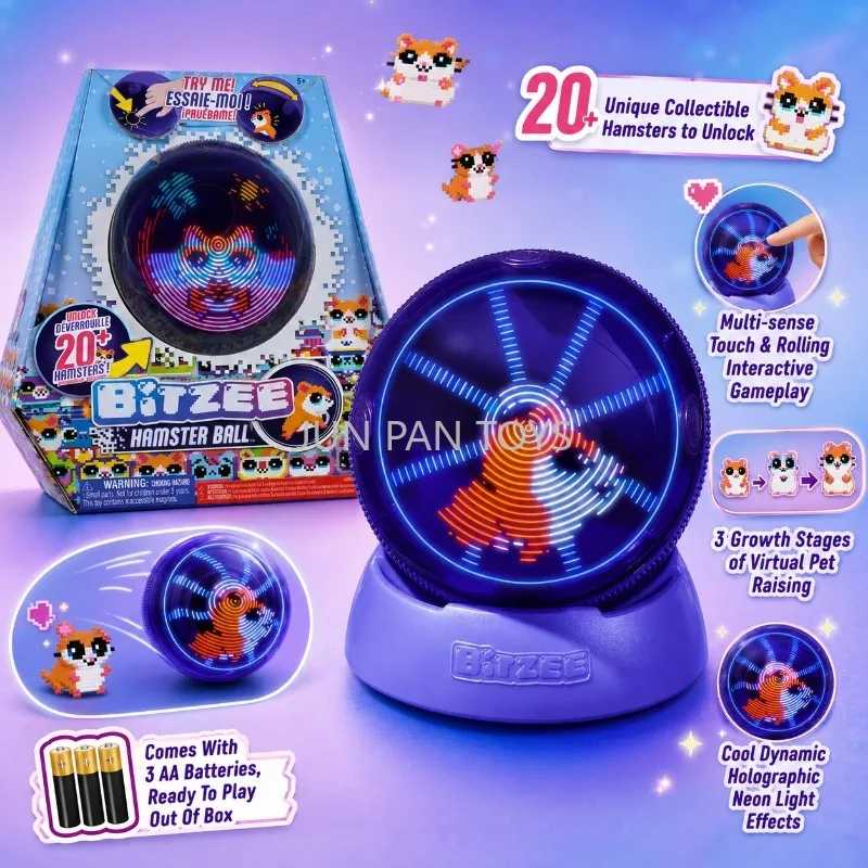 Электронный интерактивный виртуальный питомец Bitzee Hamster Ball с сенсорным LED-дисплеем, коллекционная фигурка, более 20 персонажей, подарок для детей, игрушка Электронные игрушки
