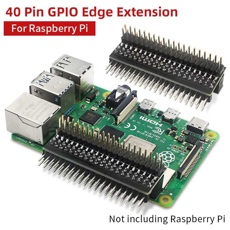Raspberry Pi 40-контактный удлинитель GPIO, двухрядный удлинитель с прямым углом для Pi 4B 3B + 3B Zero 2 Вт Компьютерные комплектующие