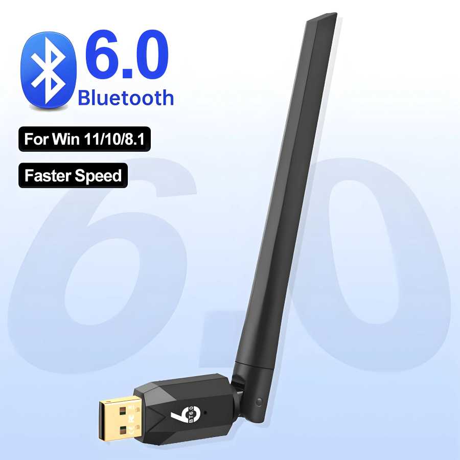 200 м Bluetooth 6,0 5,4 адаптер USB-ключ беспроводной адаптер музыкальный аудиоприемник передатчик для ПК мышь клавиатура драйвер бесплатно Сетевое оборудование