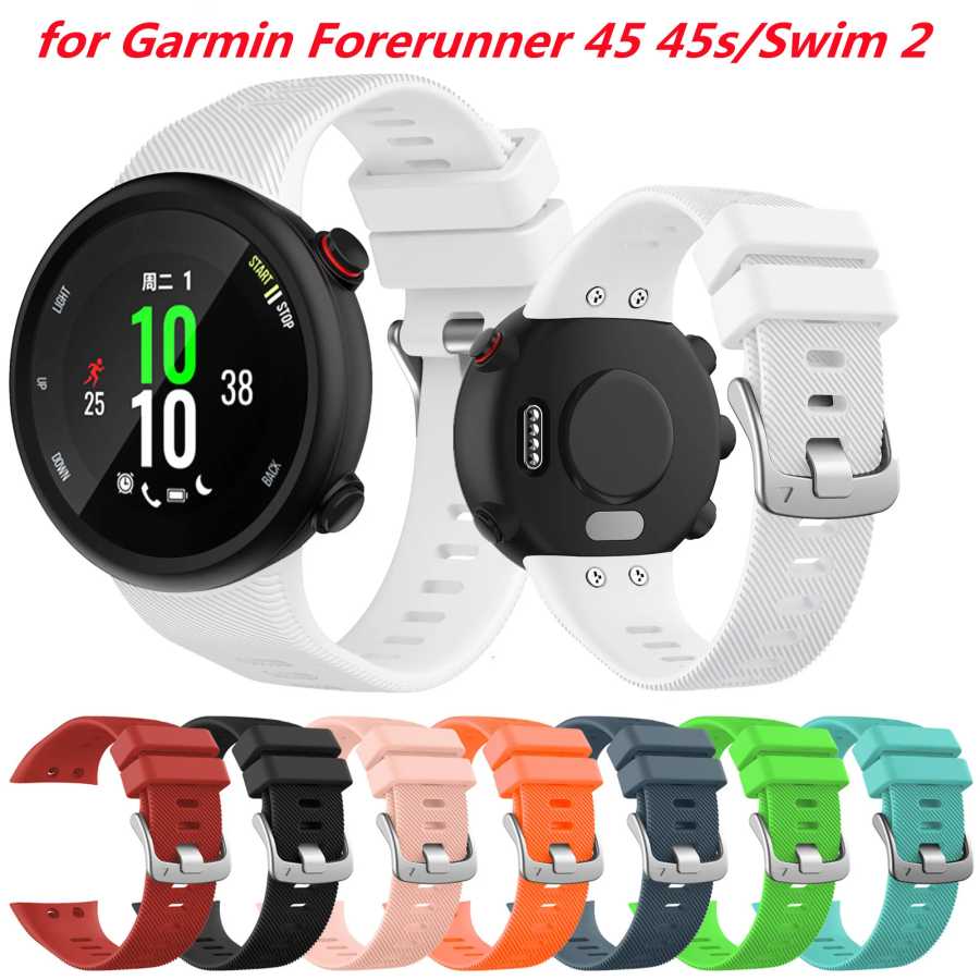 Высококачественный силиконовый ремешок для умных часов Garmin Swim 2, спортивный браслет для Garmin Forerunner 45 45s, аксессуары для браслетов Аксессуары для часов