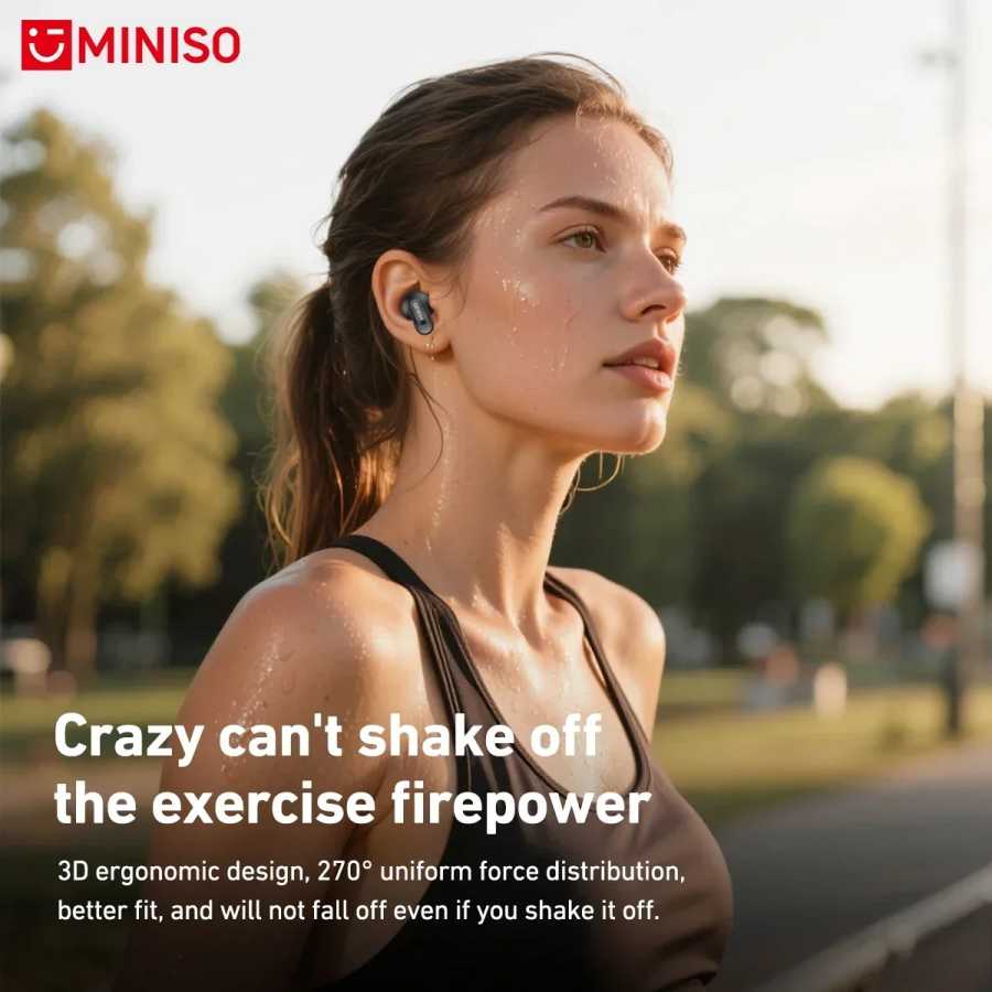 Фотография №5 товара MINISO MS105 Bluetooth наушники-вкладыши мягкие наушники беспроводные наушники водонепроницаемые IPX5