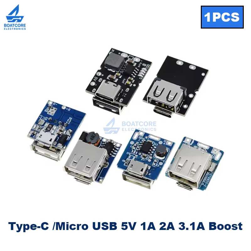 1 шт. 5 В 1A 2A 3.1A Type-C/Micro USB повышающий преобразователь повышающий модуль питания аксессуары для мобильных устройств с защитой Активные компоненты