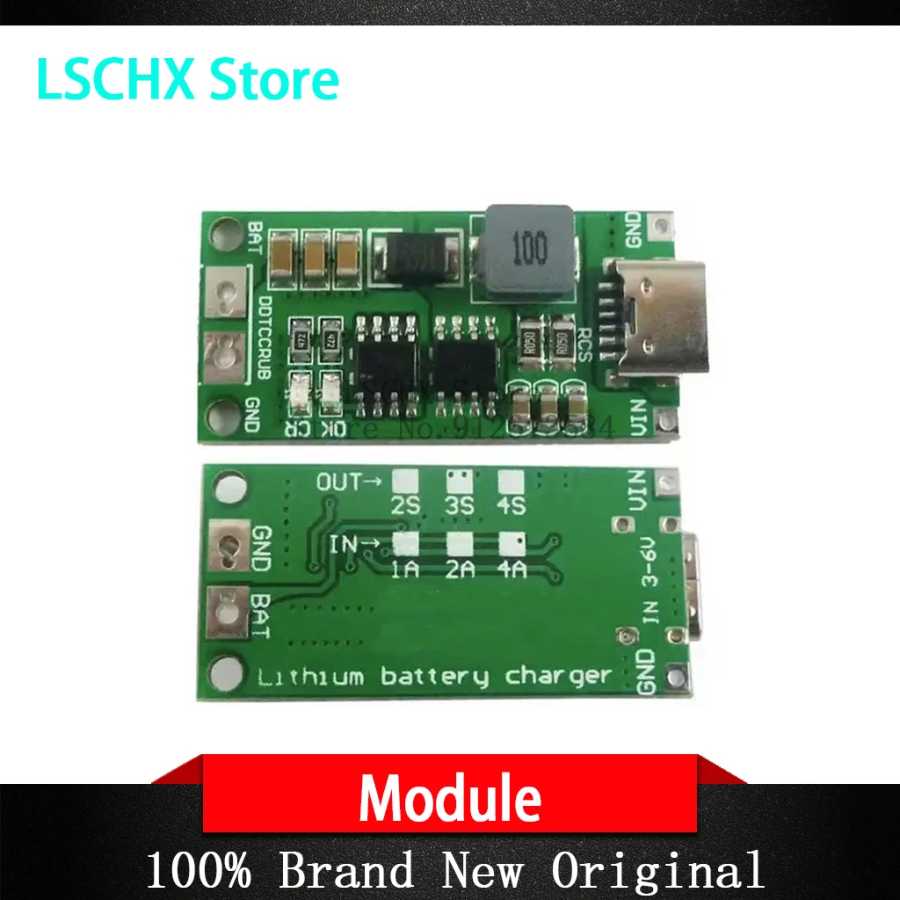 Тип C BMS 2S 3S 4S 1A 2A 4A 18650 Плата зарядного устройства для литиевых батарей USB C повышающий модуль для Li-Po Polymer Power Bank Электрика