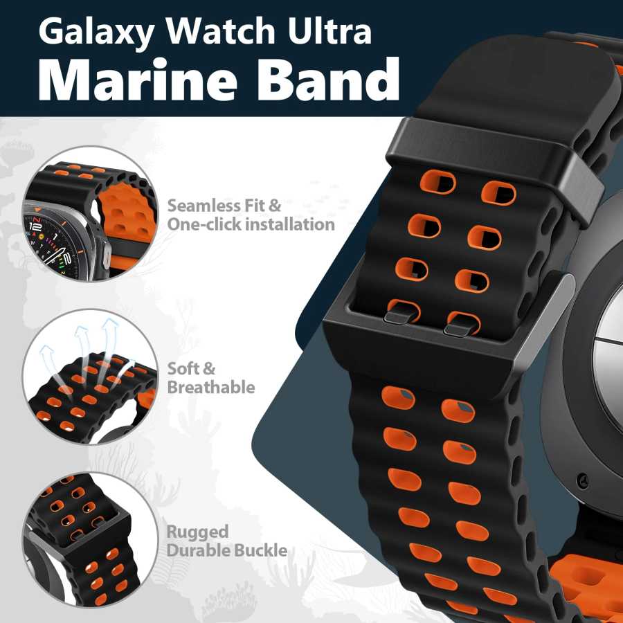 Фотография №2 товара Ocean Band для Samsung Galaxy Watch ultra Ремешок 47 мм