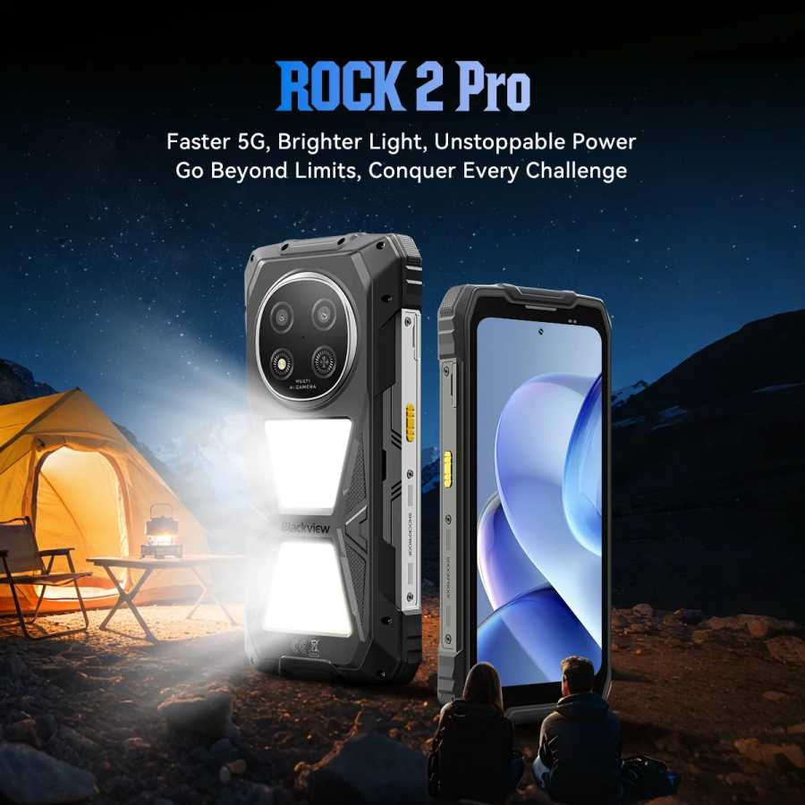 Фотография №1 товара Прочный смартфон Blackview ROCK 2 Pro с Android, 6,67-дюймовым 2.4K-дисплеем,