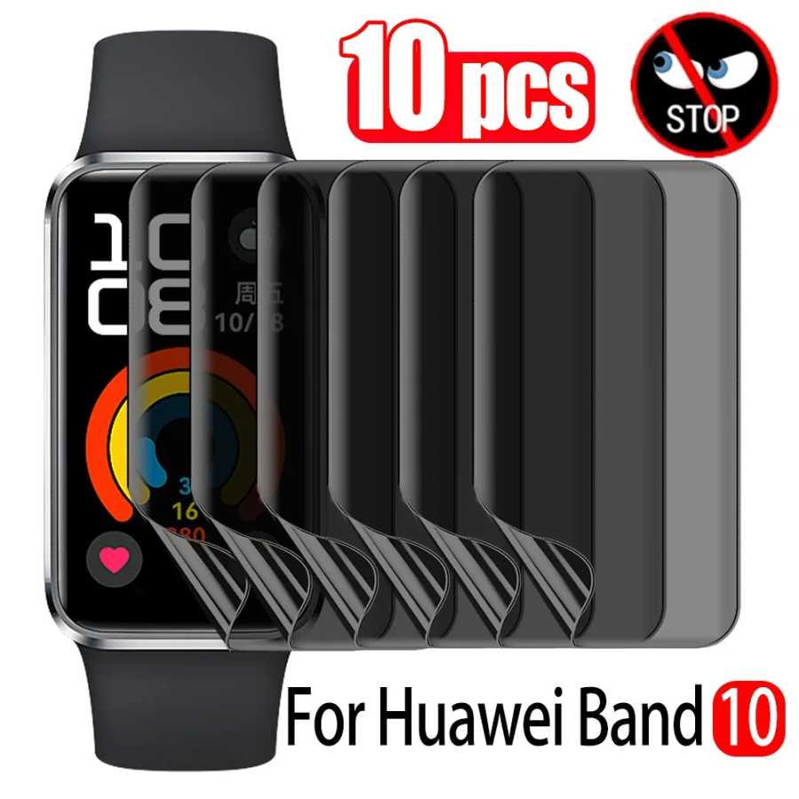 1-10 шт. гидрогелевая пленка для Huawei Band 10, противошпионские пленки Smart Band HD, полное покрытие, защитные пленки для экрана Huawei Band 10, а не стекло Умная электроника