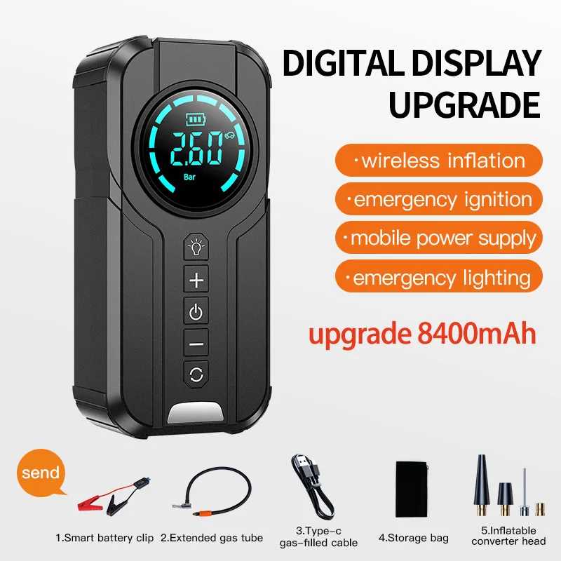 Фотография №5 товара 4 в 1 автомобильный стартер Power Bank, воздушный компрессор, насос-насос