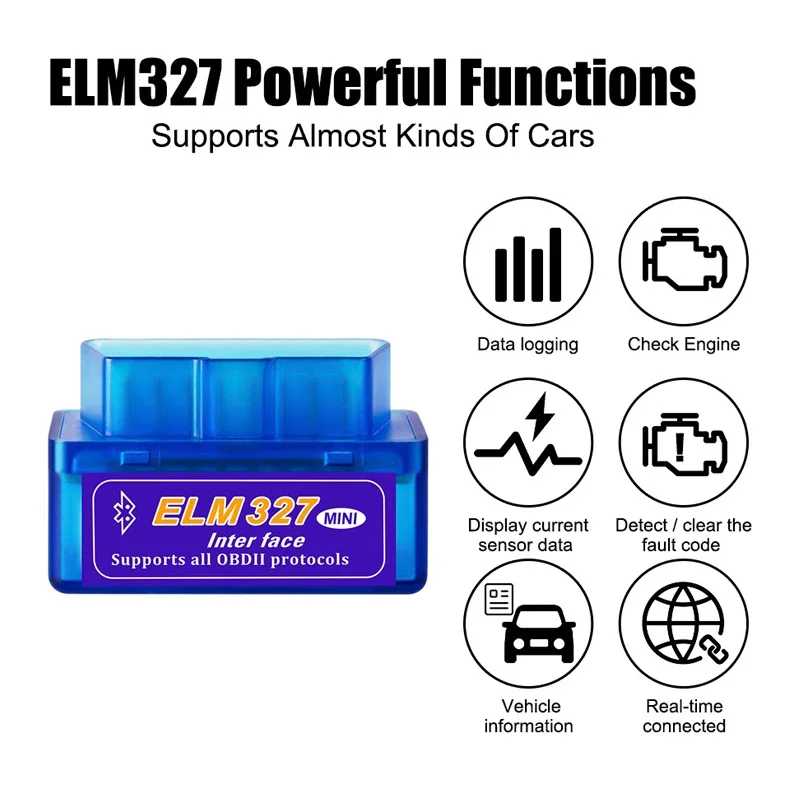 Фотография №1 товара НОВЫЙ мини ELM327 Bluetooth OBD2 сканер считыватель кодов V1.5/V2.1 автомобильные
