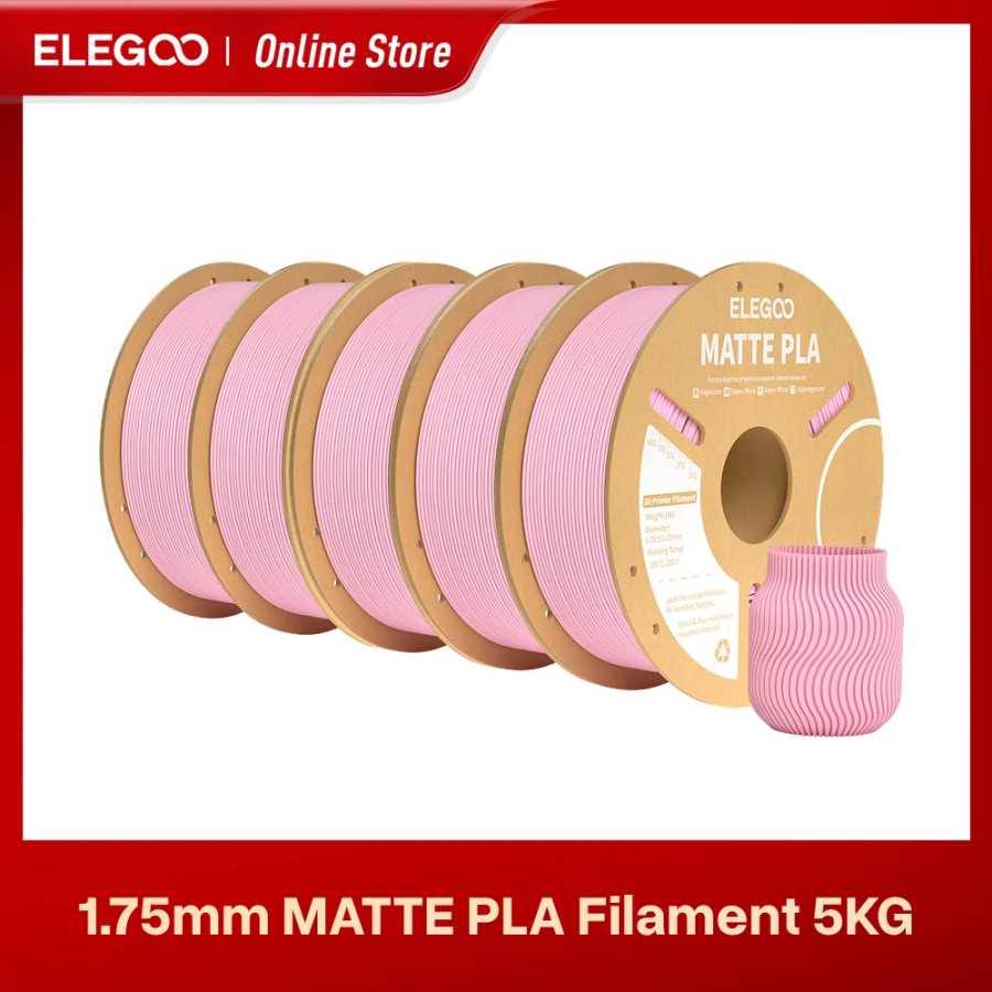 Матовая нить ELEGOO PLA 1 кг для 3D-принтера FDM PLA Elegoo, нить для 3D-принтера, точность размеров +/- 0,02 мм 3D-печать