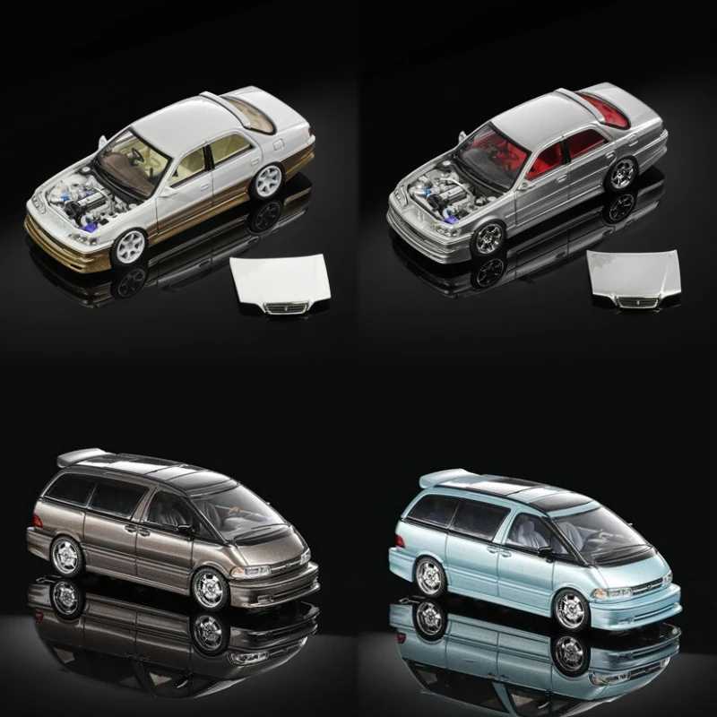 MORTAL1:64 Previa Mocha Brown / Ice Blue Cresta Mk5 X100 2.5 Roulant G Коллекционная модель автомобиля из литого металла Играйте в транспортные средства и модели