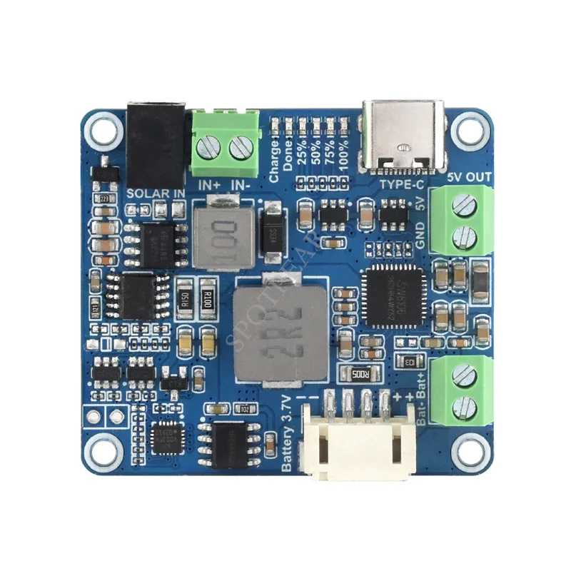 Фотография №2 товара Модуль управления солнечной энергией D для Arduino/Jetson/Raspberry Pi для зарядки