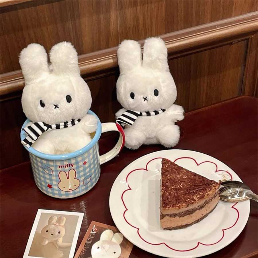 Фотография №2 товара Милая плюшевая кукла Miffy Kawaii, кулон с мультяшным кроликом, черный,