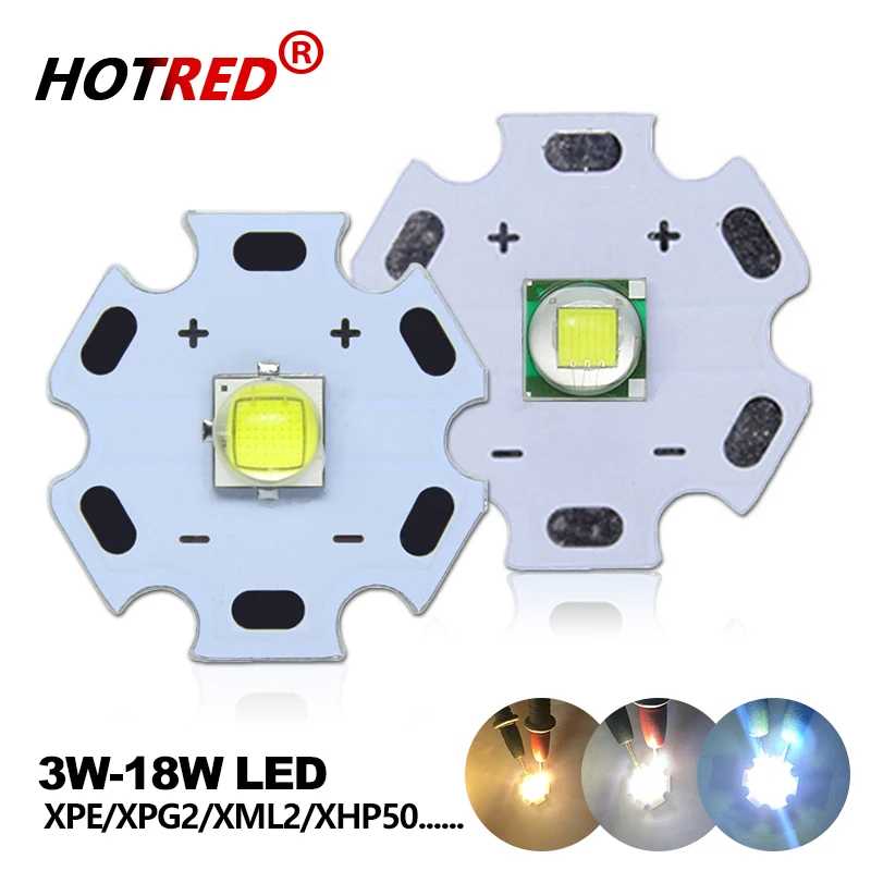 3W 5W 10W 18W T6 XML2 Светодиод высокой мощности 3V XPE XHP50 6V 3,5*3,5 мм/5*5 мм DIY Фонарики Запчасти Бусина Для велосипедных аксессуаров Налобный фонарь Аксессуары для освещения