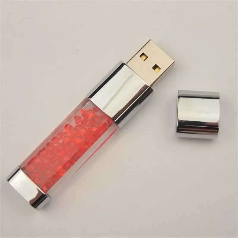 Фотография №5 товара Модный кристалл USB 2,0 флэш-накопитель память подарок USB флэш-накопитель алмазный