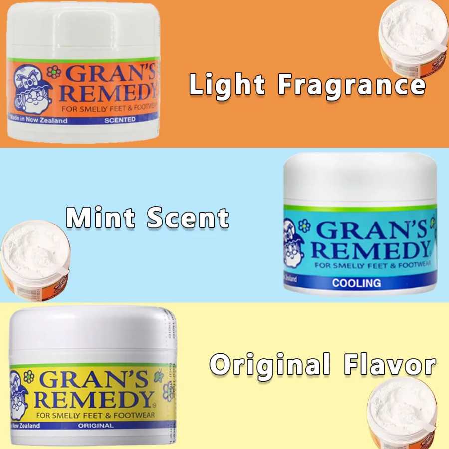 Фотография №4 товара 3 шт. новозеландской пудры для ног Grans Remedy (оригинальная/охлаждающая/ароматизированная) для
