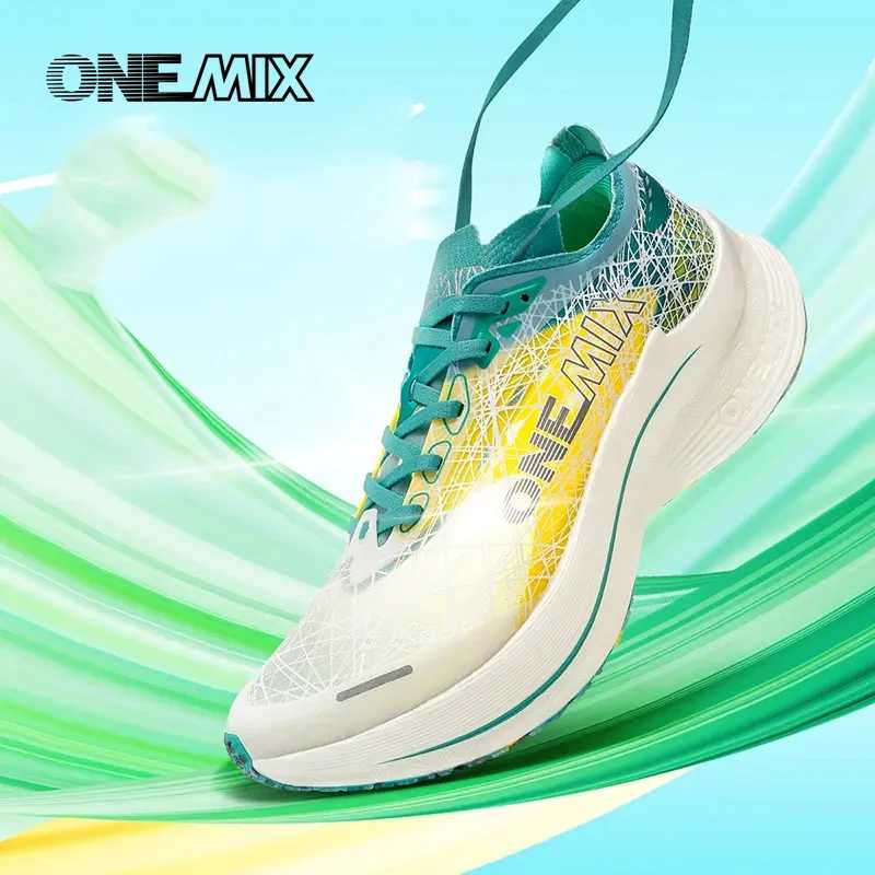 ONEMIX Marathon Кроссовки из углеродистой пластины Амортизирующая сверхлегкая спортивная обувь Технология отскока Уличные мужские кроссовки Кроссовки