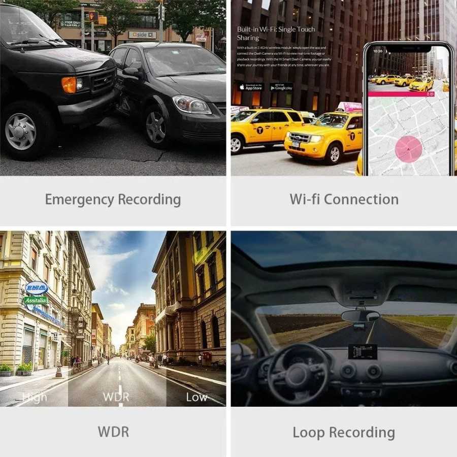 Фотография №5 товара Xiaomi YI умный видеорегистратор для автомобиля ADAS 2,7 экран Full