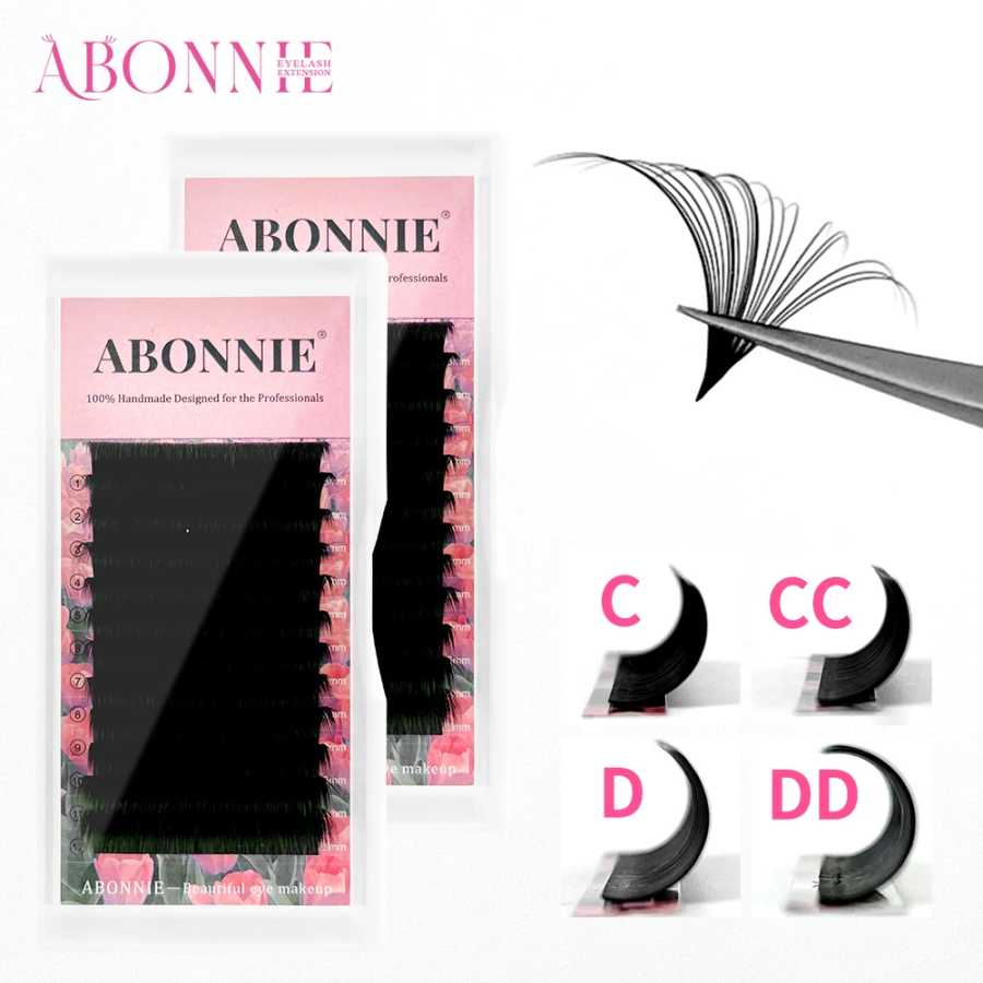 Фотография №3 товара Наращивание ресниц Abonnie Cashmere Easy Fan Lashes: Мегаобъемные пучки всех