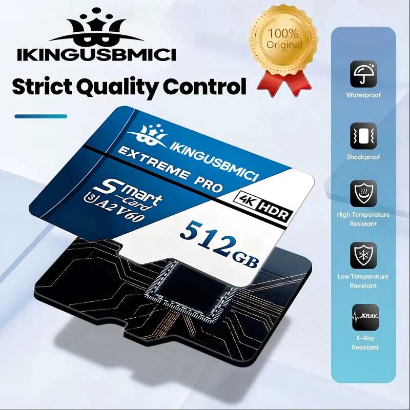 Карты памяти SD/Micro SD/TF с высокой производительностью, 128 ГБ, 256 ГБ, 512 ГБ, Full HD, A1, для цифровых устройств и дронов Хранение данных