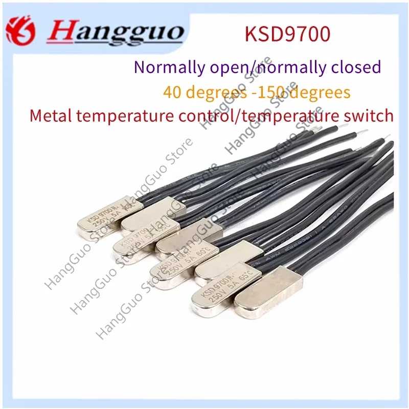 5 шт./лот, новый и оригинальный KSD9700 5A 250 В 40C 40-150, термозащита от температуры, металлический переключатель контроля температуры Электронные знаки