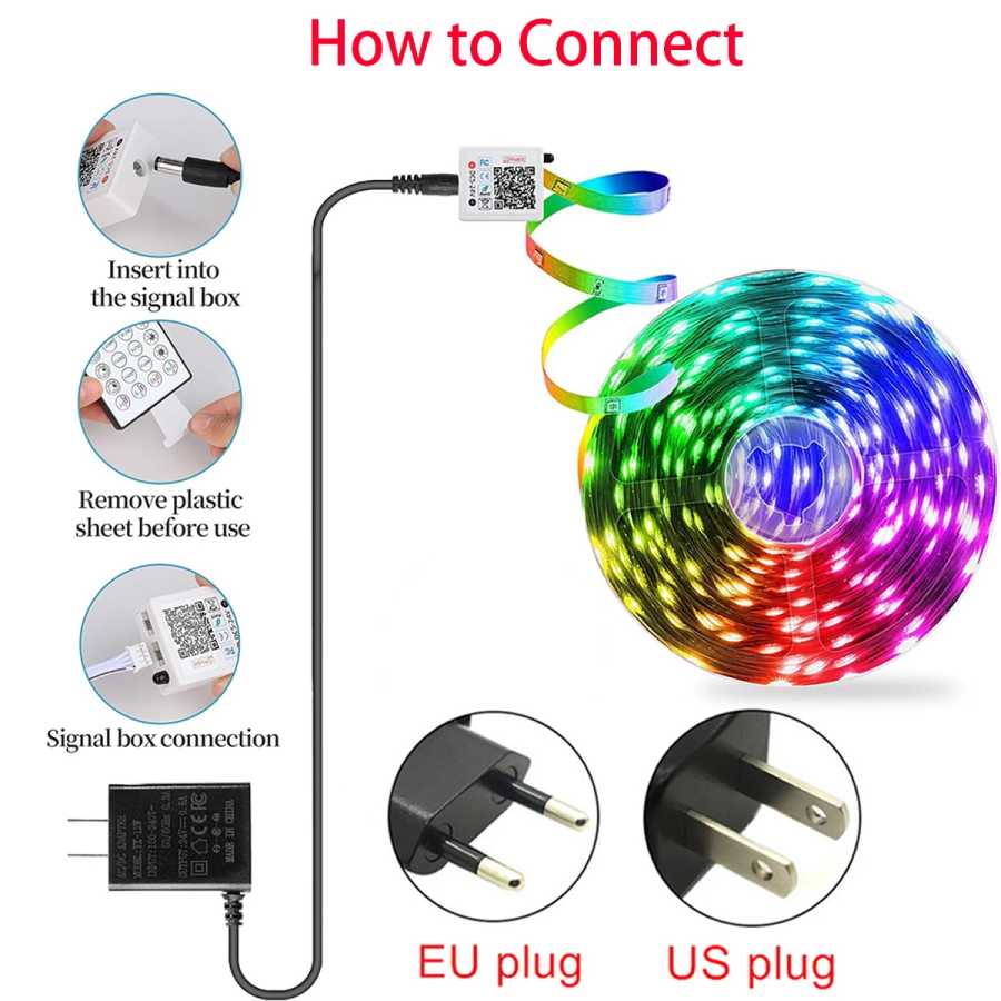 Фотография №4 товара Светодиодные фонари для синхронизации музыки в комнате RGB Светодиодные ленты
