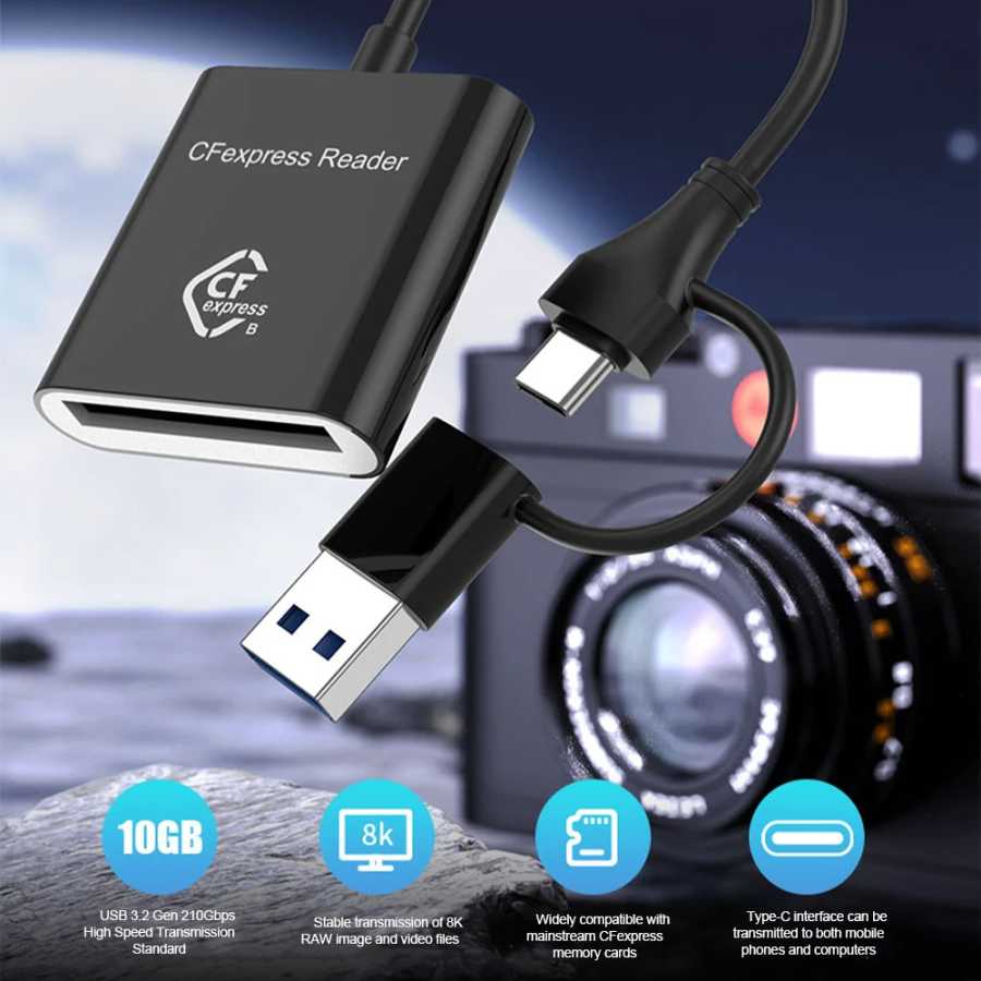 Фотография №3 товара Устройство чтения карт CFexpress Type B 10 Гбит/с USB3.2 Gen2