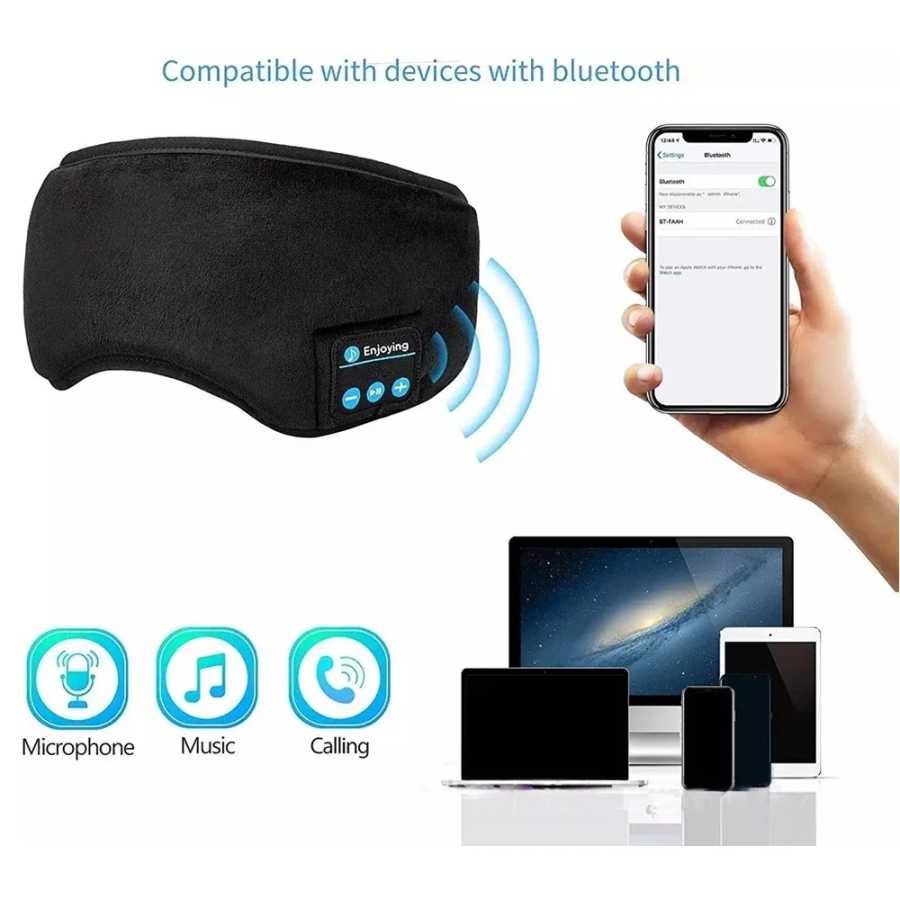 Фотография №3 товара Bluetooth 5,4 наушники эластичные беспроводные наушники повязка на голову для