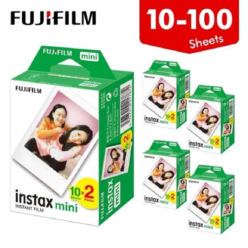 Fujifilm Instax Mini Film White Edge 10 20 40 60 80 100 листов для мгновенной фотокамеры FUJI Mini 12/11 Mini 9 8 7s 70 EVO Link Фото- и видеотехника