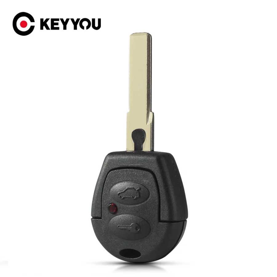 KEYYOU дистанционный Автомобильный ключ оболочка для VW Polo Golf Jetta Sharan Seat Leon SKODA FABIA OCTAVIA 2 кнопки режущее лезвие опционально Стартеры
