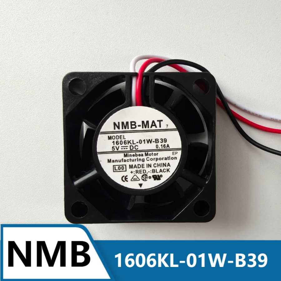 Вентилятор охлаждения для корпуса/инвертора NMB 1606KL-01W-B39 NMB-MAT 5V 0.16A 4015 4CM, 2-3 провода Отопление и вентиляция