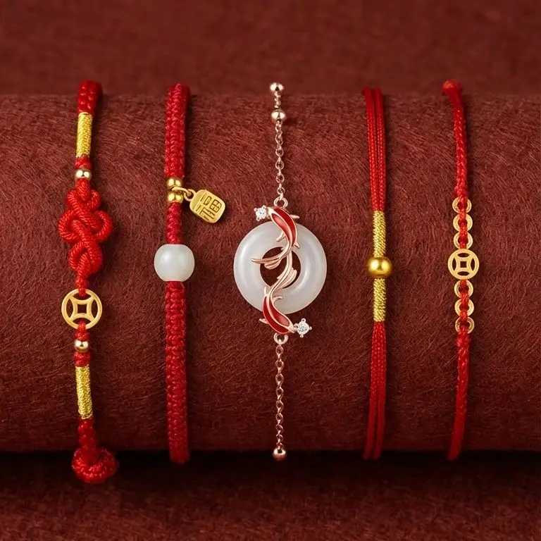 Модные простые браслеты с красной веревкой Lucky Knot для женщин и мужчин, регулируемый браслет ручной работы, амулет дружбы, ювелирное изделие, подарок Бижутерия