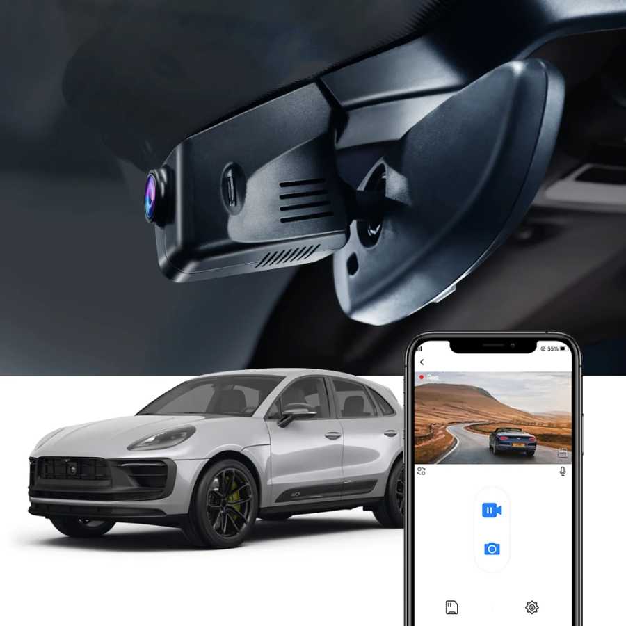Видеорегистратор Fitcamx 4K для Porsche Cayenne/Macan/911/Taycan/Panamera/718 Boxster и Cayman, беспроводная автомобильная видеорегистратор с Wi-Fi Автоэлектроника