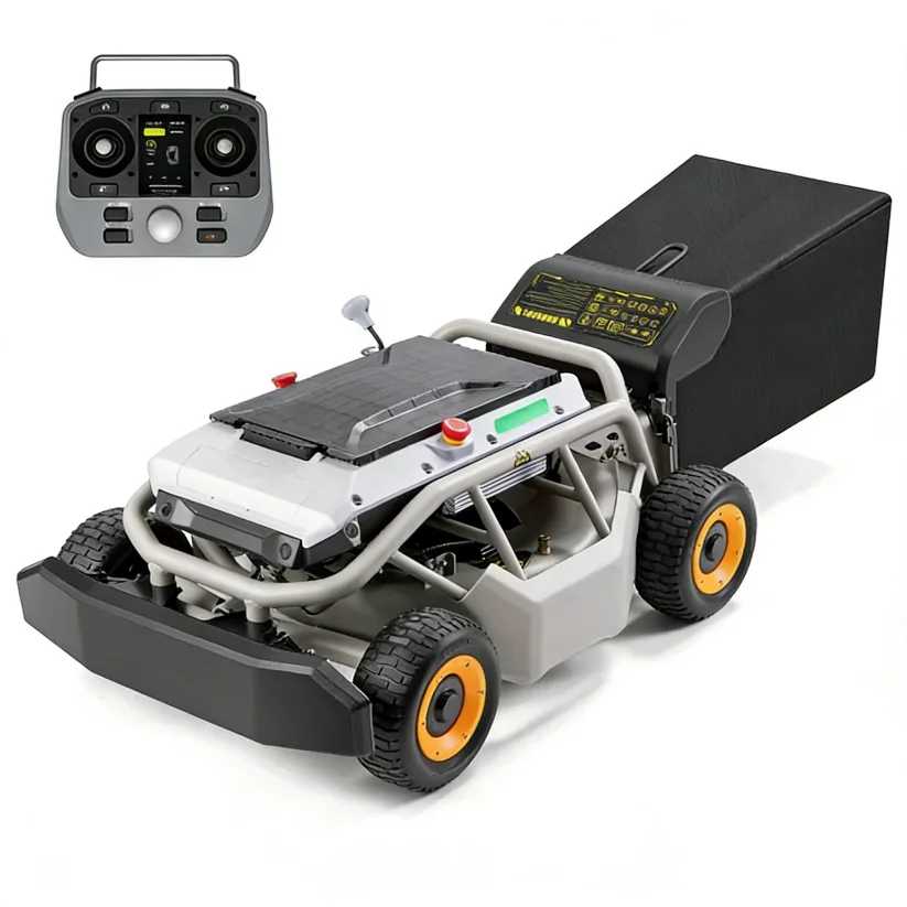 Индивидуальная газонокосилка Mowrator S1 с дистанционным управлением, 4WD, 75% 37 &deg; Газонокосилка для крутых склонов (версия с широкими колесами) Сельскохозяйственная техника и расходные материалы