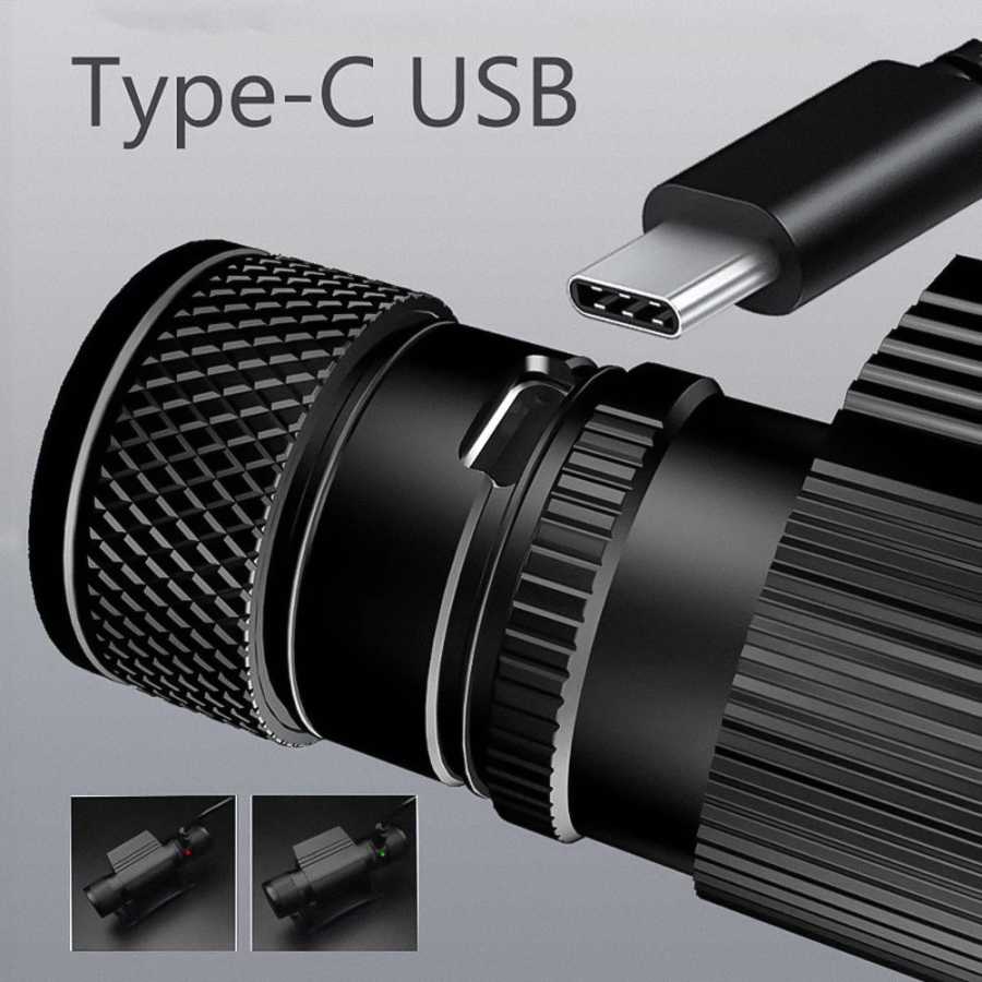 Фотография №4 товара Type-C USB светодиодный налобный фонарь 1460 люмен для рыбалки 18650,