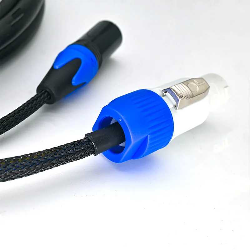 Фотография №4 товара Комбинированный соединительный кабель Powercon DMX 1,5 м, 1 м, 2