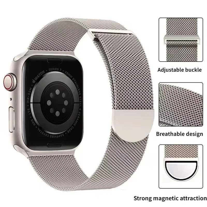 Фотография №4 товара Металлический миланский ремешок для Apple Watch Band Ultra3/2 49 мм