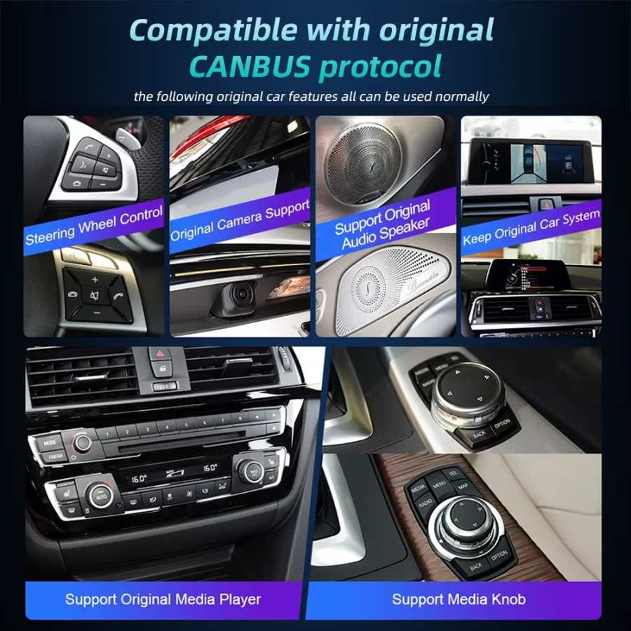 Фотография №5 товара Новый беспроводной экран Android 14 с CarPlay для BMW E60