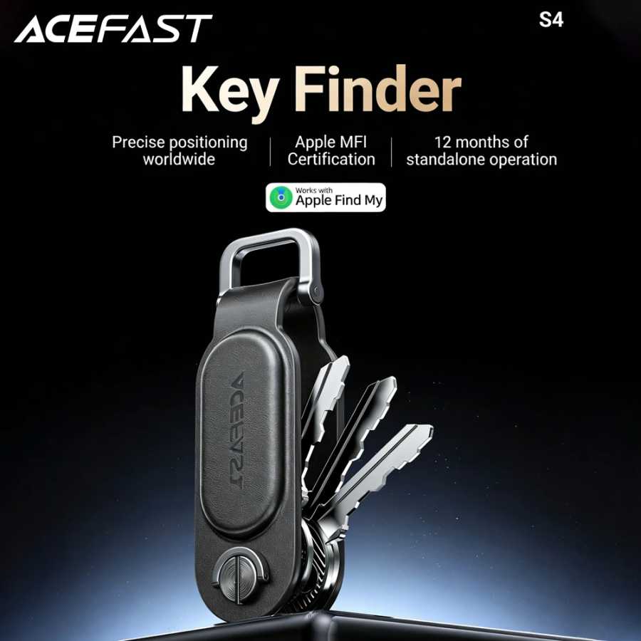 ACEFAST анти-потерянный брелок-локатор для Apple Find My из искусственной кожи, чемодан, сумка для ключей, частная функция защиты от потери Доступ к автоматизации здания
