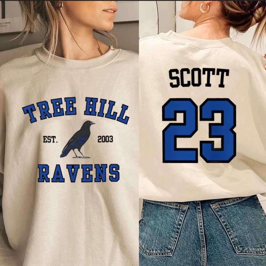 Толстовка One Tree Hill, рубашка с воронами и деревом, Натан Скотт 23, толстовка с капюшоном из Северной Каролины, Модные трикотажные свитшоты, ТВ-шоу, Лапка, Merch Толстовки и свитшоты