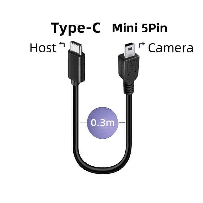 Кабель Type-C &mdash; Mini USB USB USB C &mdash; Mini 5-контактный OTG Кабель для быстрой синхронизации данных для MP3 MP4-плеер Автомобильный видеорегистратор GPS Цифровая камера HDD Аксессуары и запчасти