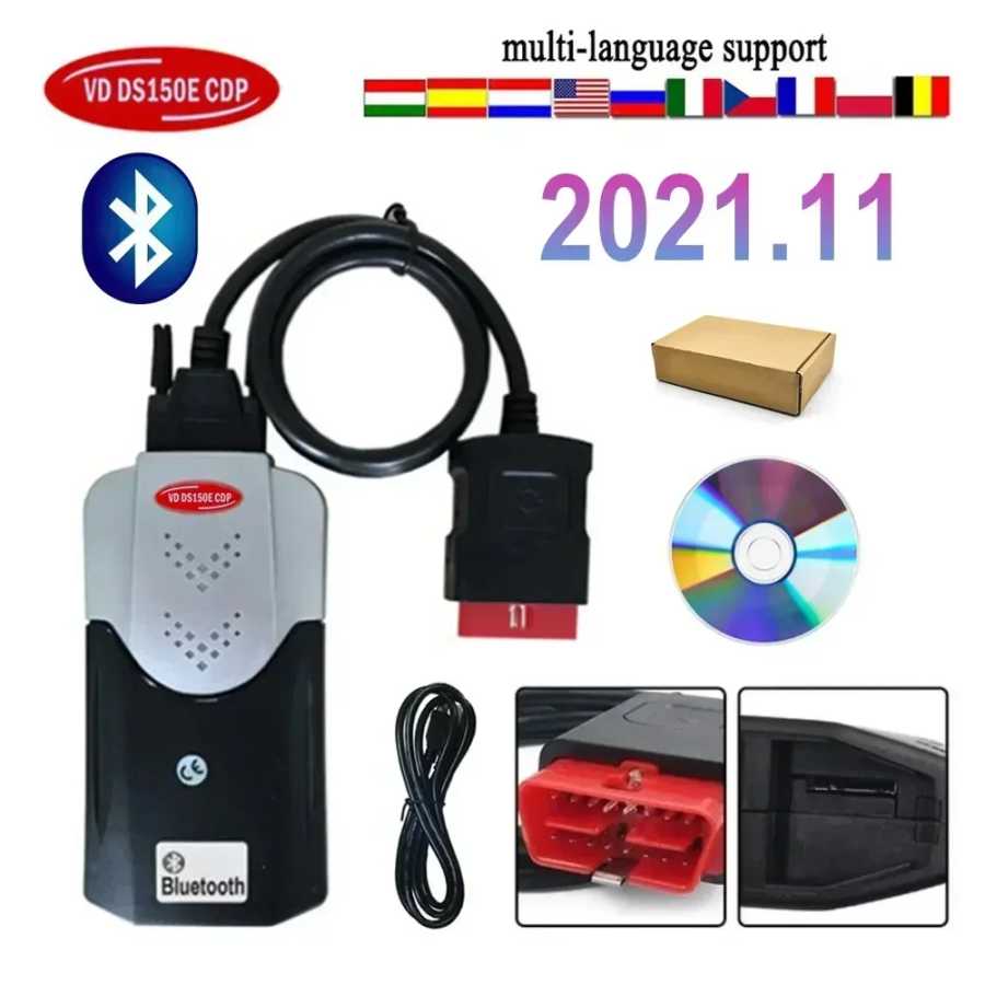 Диагностический инструмент VD Ds150e CDP Tnesf delпароль Orpdc 2023 2021 V3 NEC, диагностический инструмент VCI с генератором ключей, Bluetooth Obd2 сканер, диагностика автомобиля, грузовика Инструмент для ремонта автомобилей