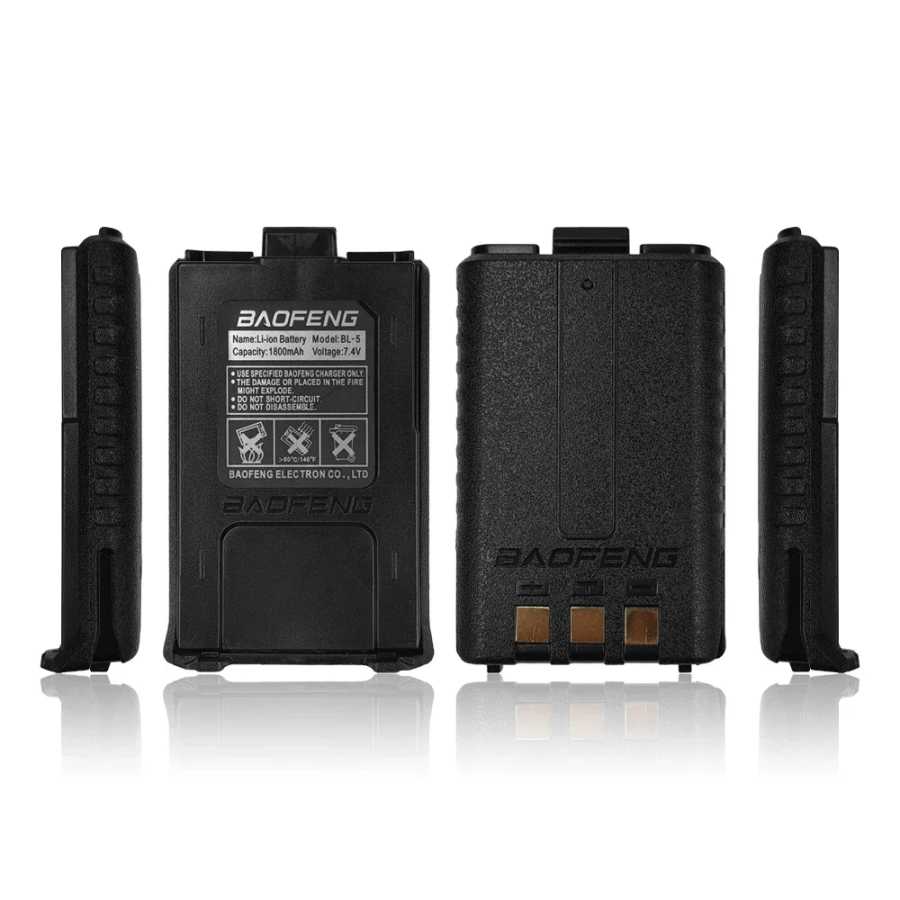Фотография №5 товара Зарядное устройство Baofeng UV5R Type-C, литий-ионный аккумулятор 1800 мАч, аксессуары