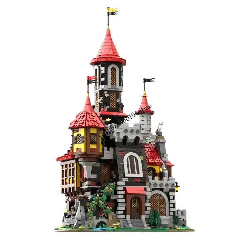 Фотография №1 товара Новый 3995 шт. Moc Европейский Средневековый вид на улицу Летучая