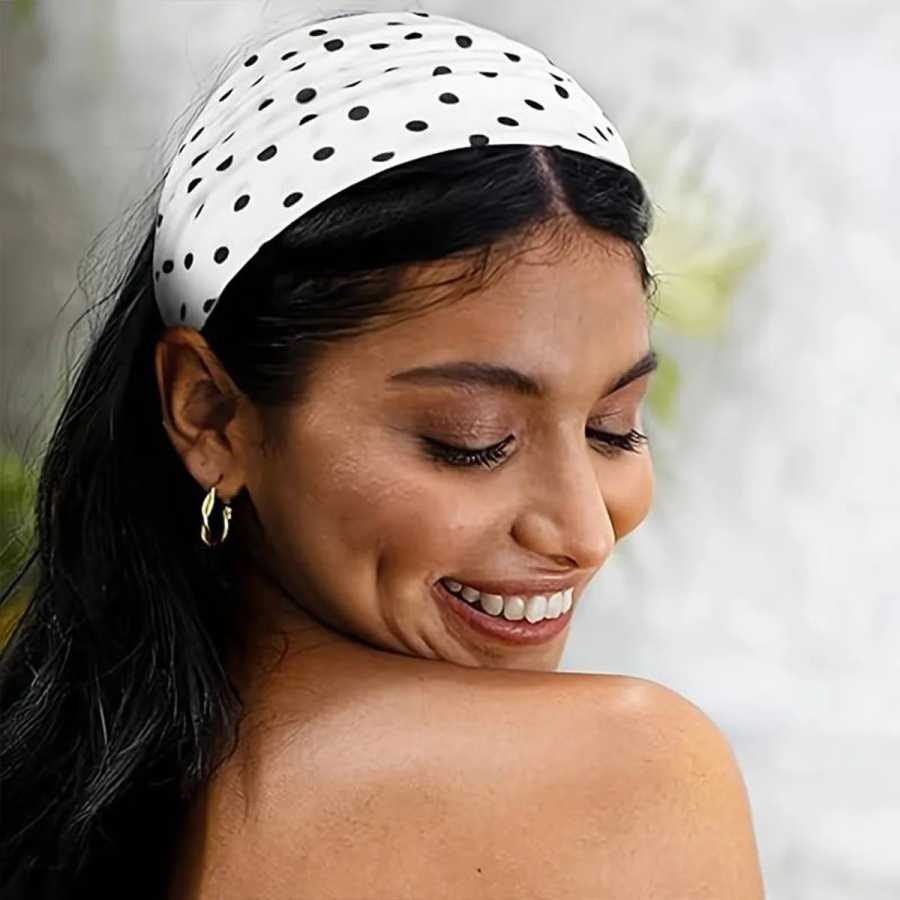 Фотография №3 товара Y2K Ретро Boho Breeze Wind Dot Эластичные женские повязки для