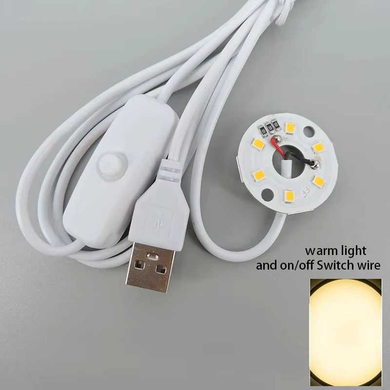 Фотография №2 товара Теплый белый цвет, 5 Вт, USB светодиодные фонари, 2835 чипов,