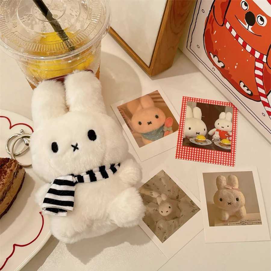 Фотография №3 товара Милая плюшевая кукла Miffy Kawaii, кулон с мультяшным кроликом, черный,