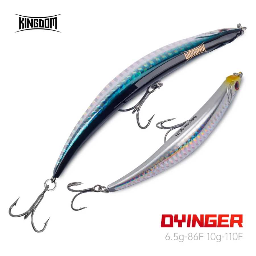 Kingdom Topwater Плавающие рыболовные приманки-карандаши Jerkbaits 110 мм 10 г 86 мм 6,5 г Искусственные воблеры Жесткие приманки для рыбалки для морского окуня Для рыбалки