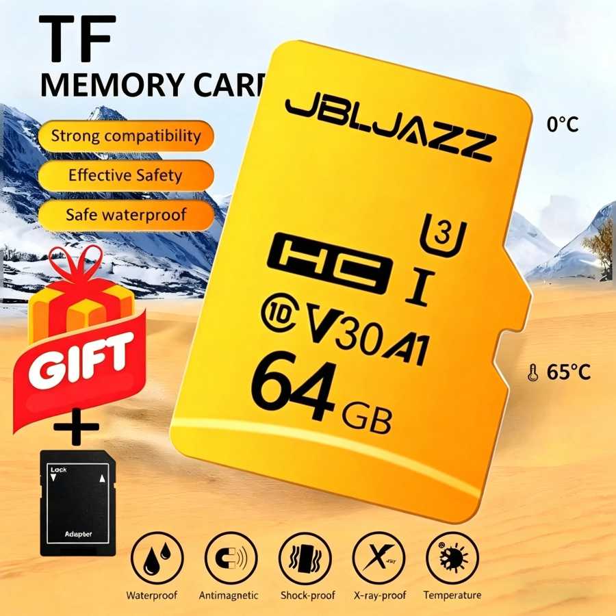 Высокоскоростная карта памяти Micro TF SD 128 ГБ 256 ГБ Class 10 U3 V30 со скоростью до 100 МБ/с для камеры, дрона, видеорегистратора, водонепроницаемая карта памяти Видеоигры и аксессуары