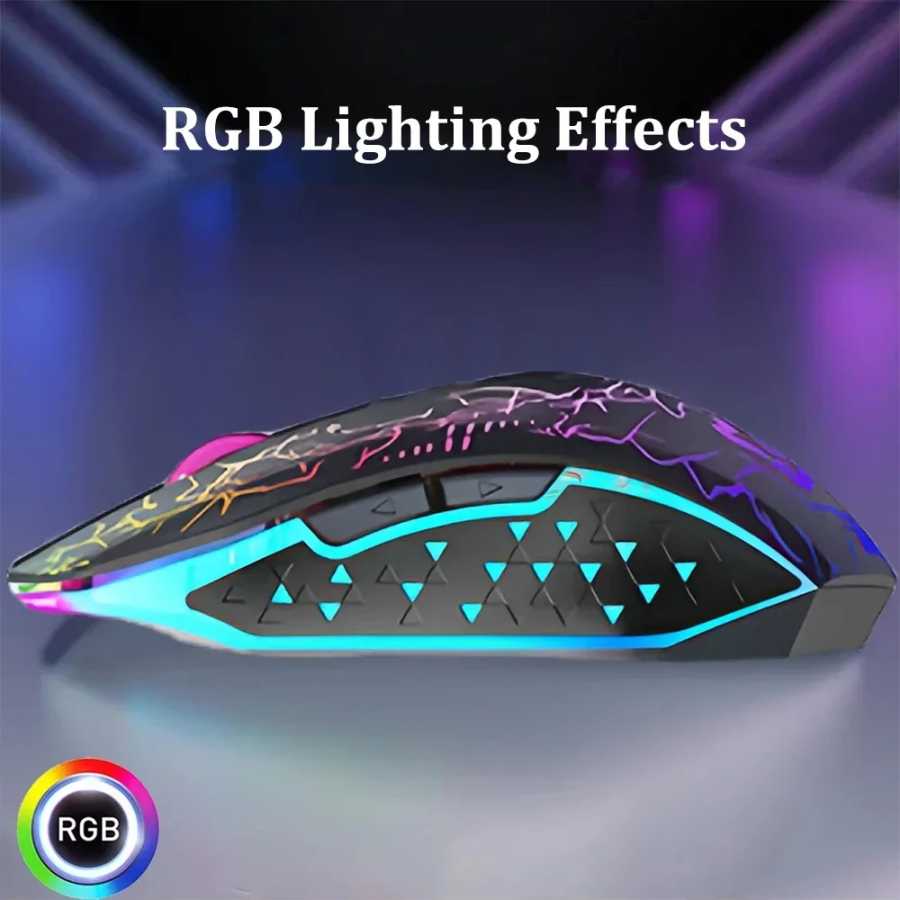 Фотография №3 товара Bluetooth 5,2 мышь RGB 2,4G беспроводная мышь двухрежимная игровая мышь